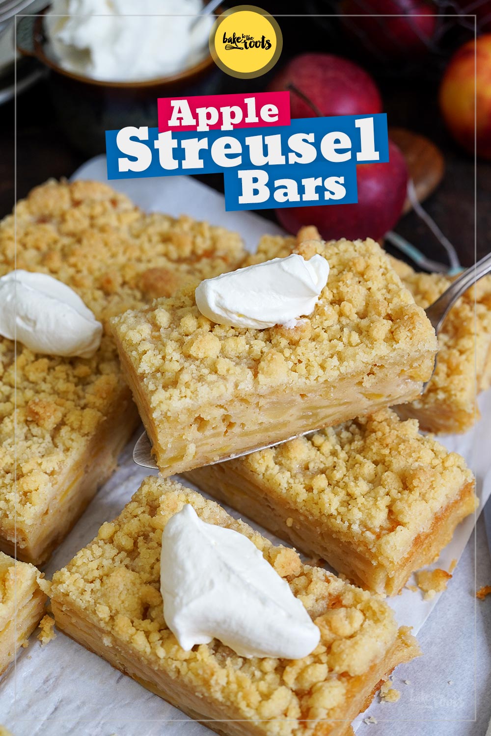 Apple Streusel Bars | Bake to the roots