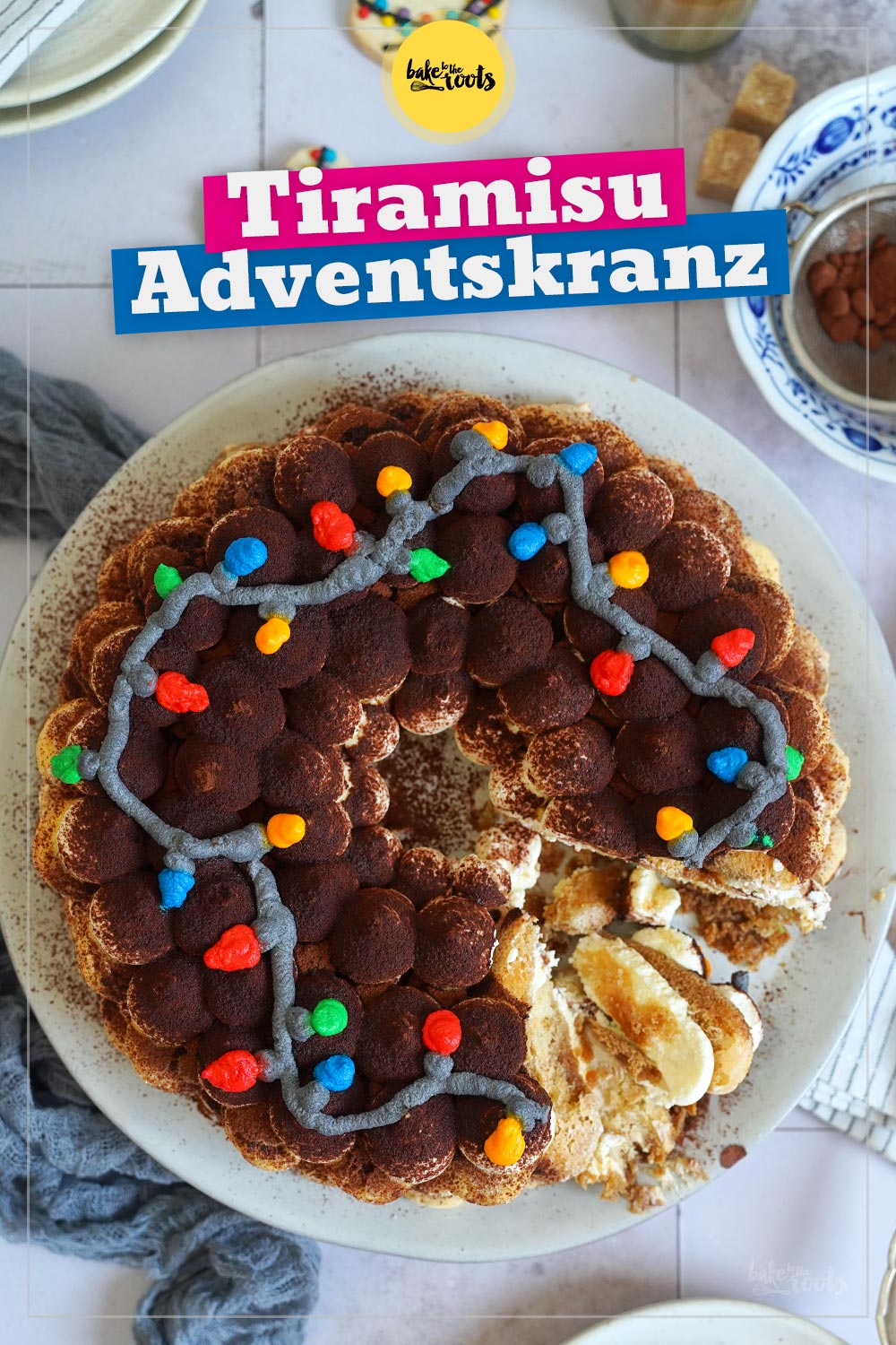 Einfaches Adventskranz Tiramisu | Bake to the roots