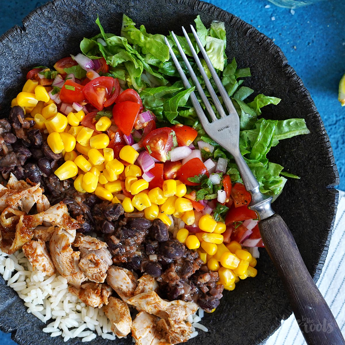 Chipotle Chicken Burrito Bowls | Bake to the roots