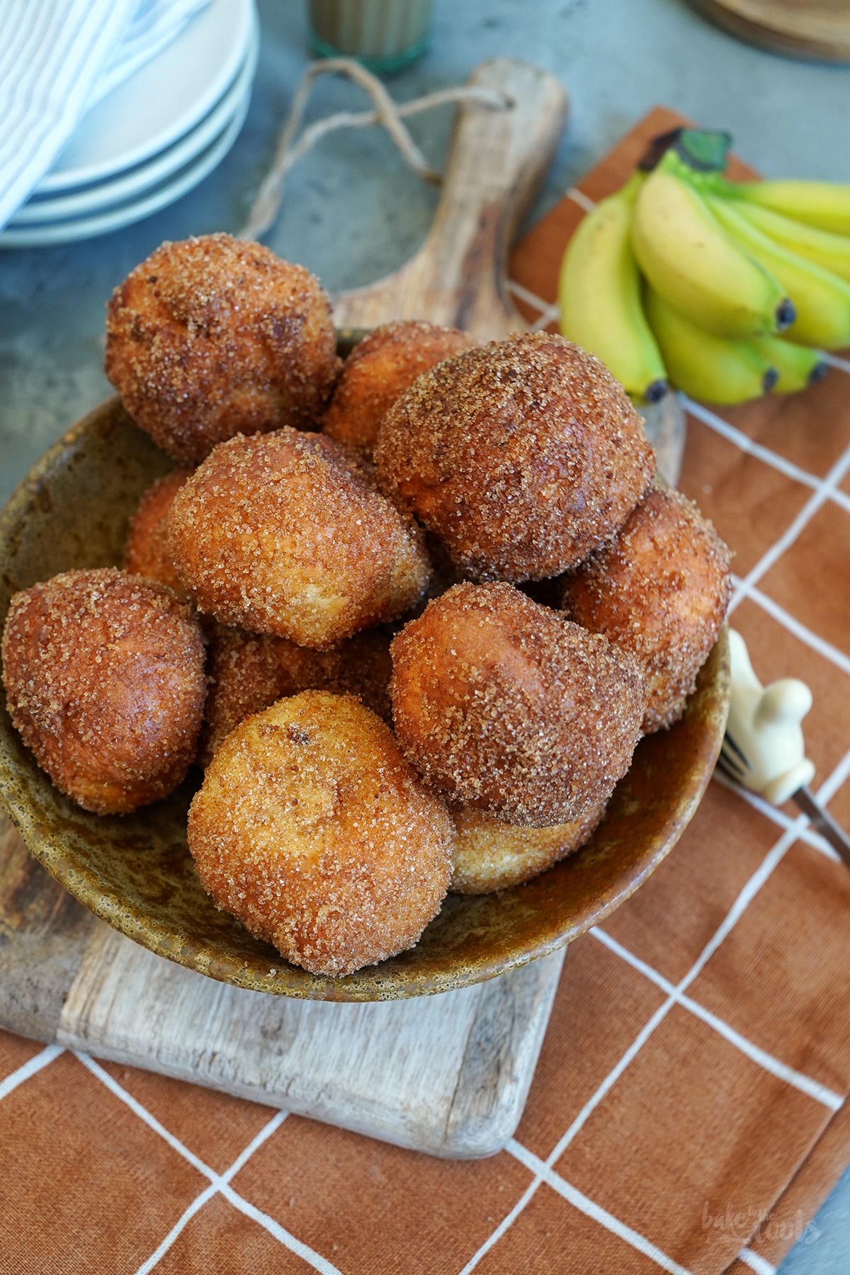 Bananen Quarkbällchen aus dem AirFryer | Bake to the roots