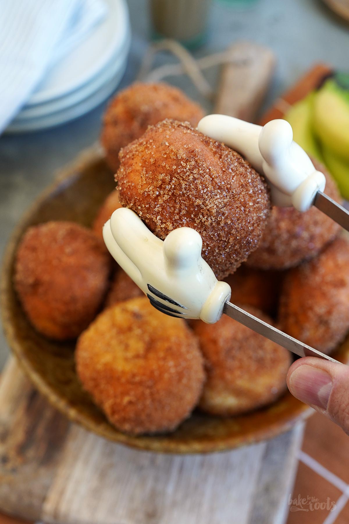 Bananen Quarkbällchen aus dem AirFryer | Bake to the roots