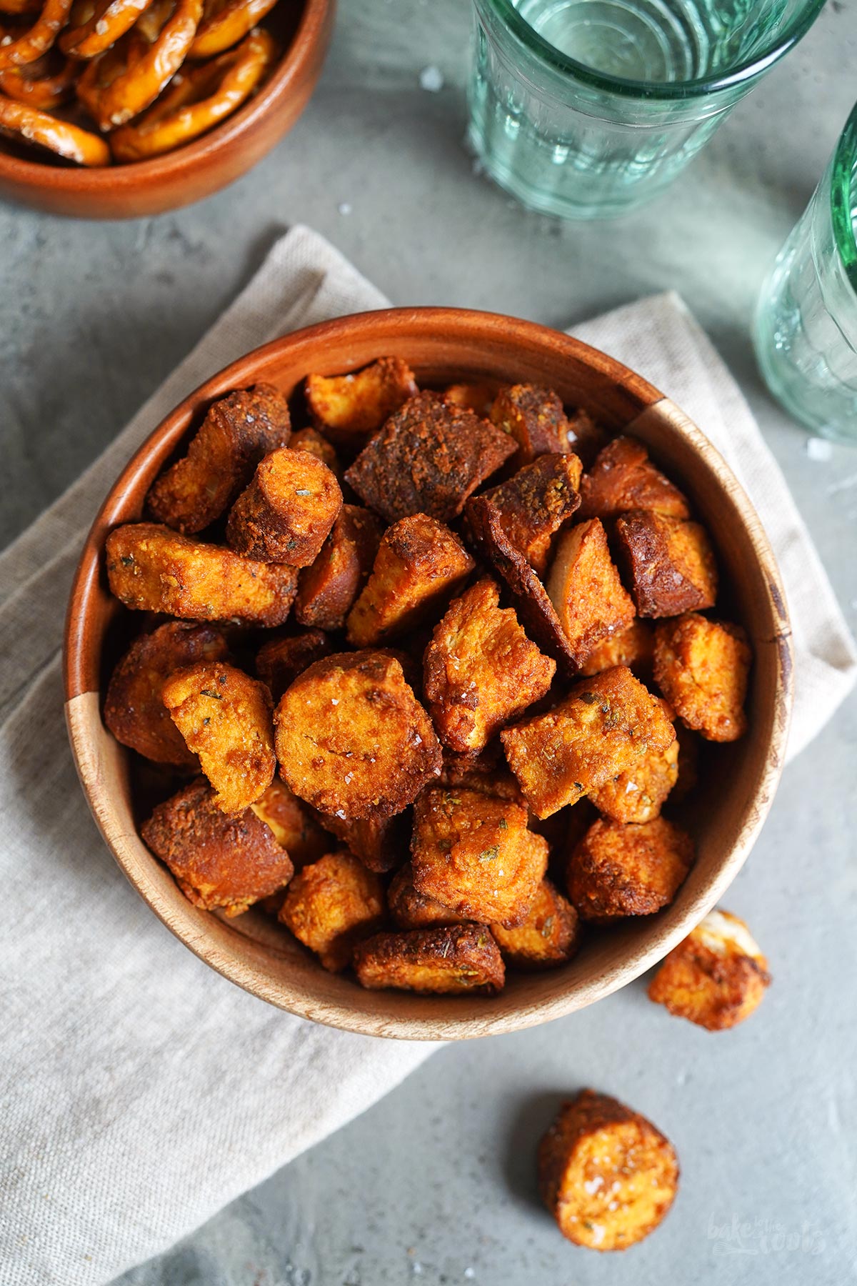 Honey Mustard Pretzel Bites (aus dem AirFryer) | Bake to the roots