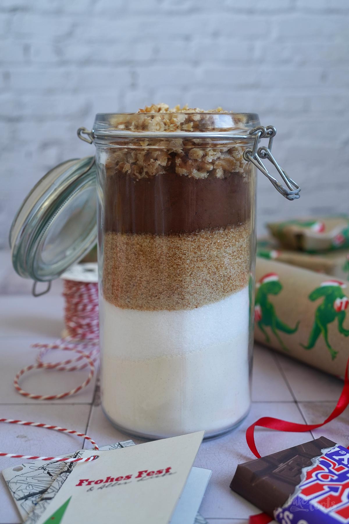 Walnuss Brownie Mix zum Verschenken | Bake to the roots