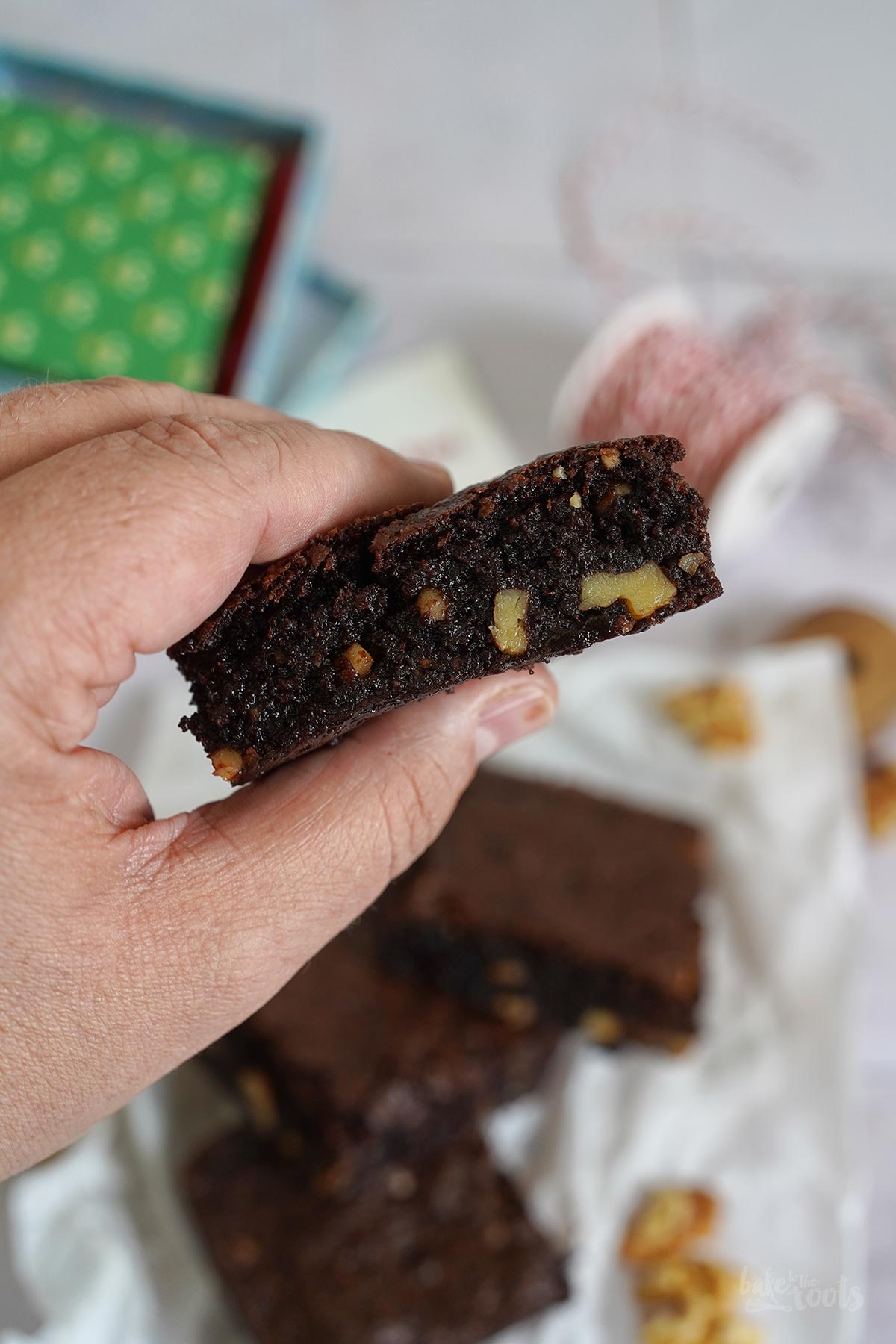 Walnuss Brownie Mix zum Verschenken | Bake to the roots