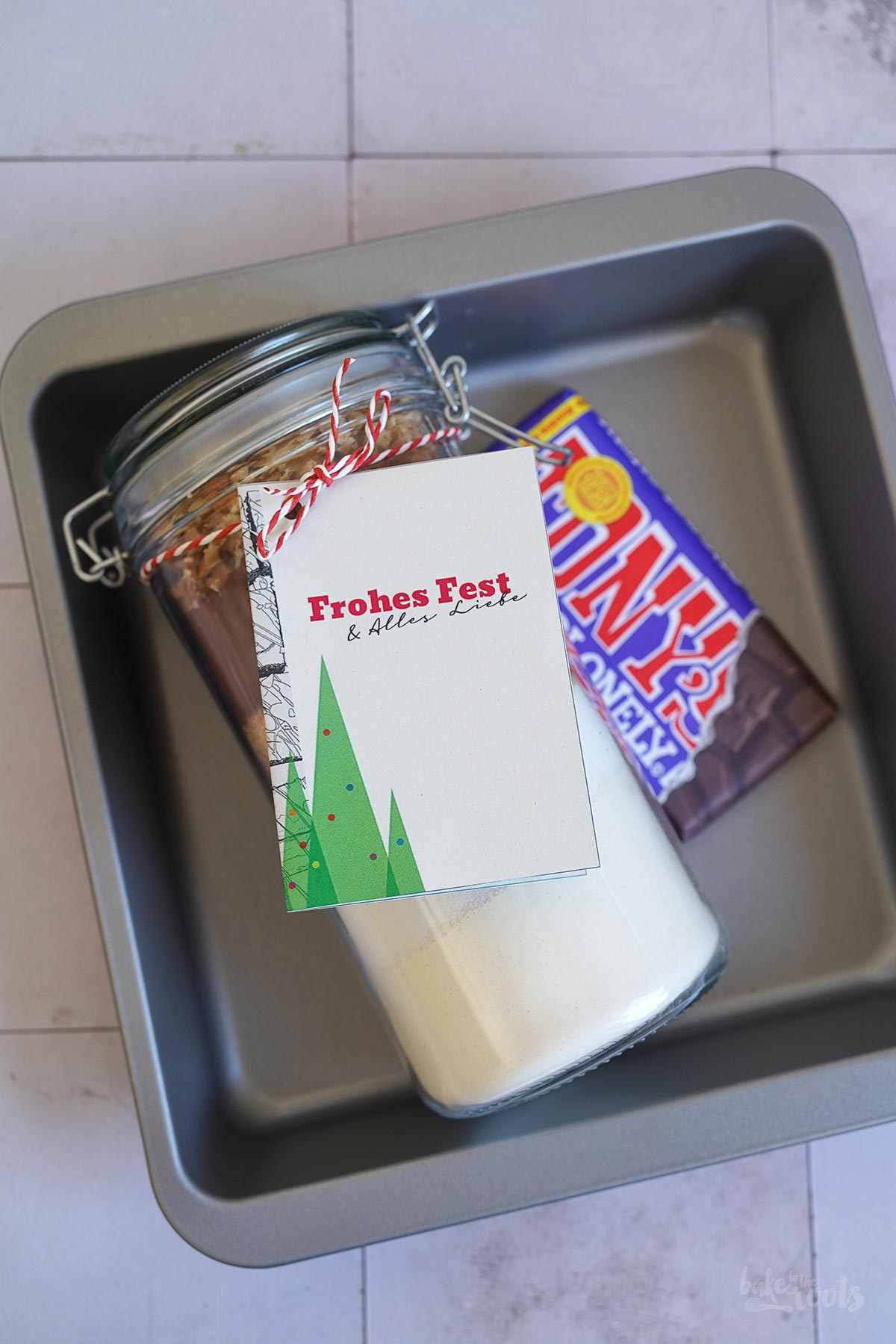 Walnuss Brownie Mix zum Verschenken | Bake to the roots