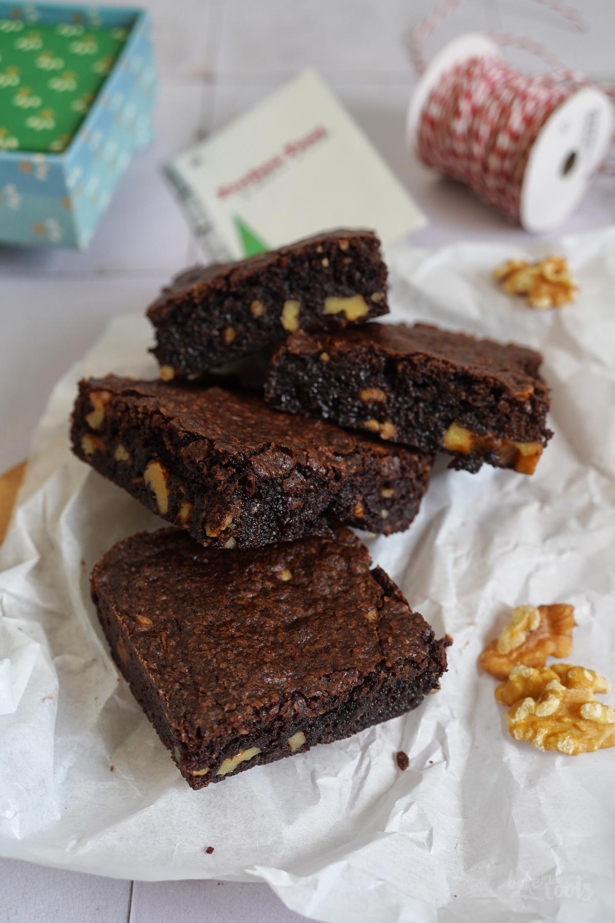 Walnuss Brownie Mix zum Verschenken | Bake to the roots