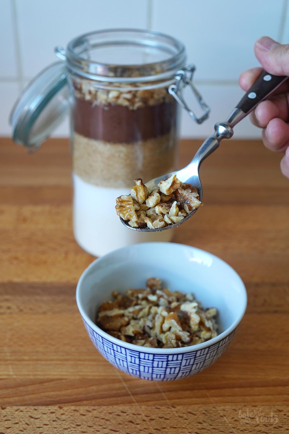 Walnuss Brownie Mix zum Verschenken | Bake to the roots