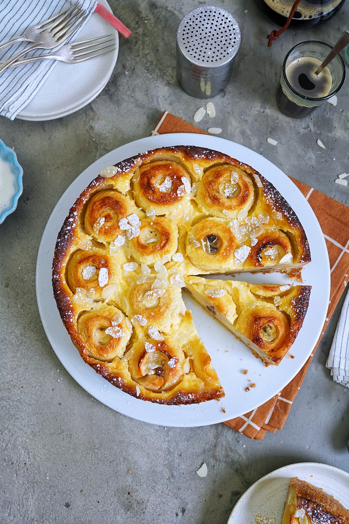 Einfacher Bratapfelkuchen (mit Pudding) | Bake to the roots