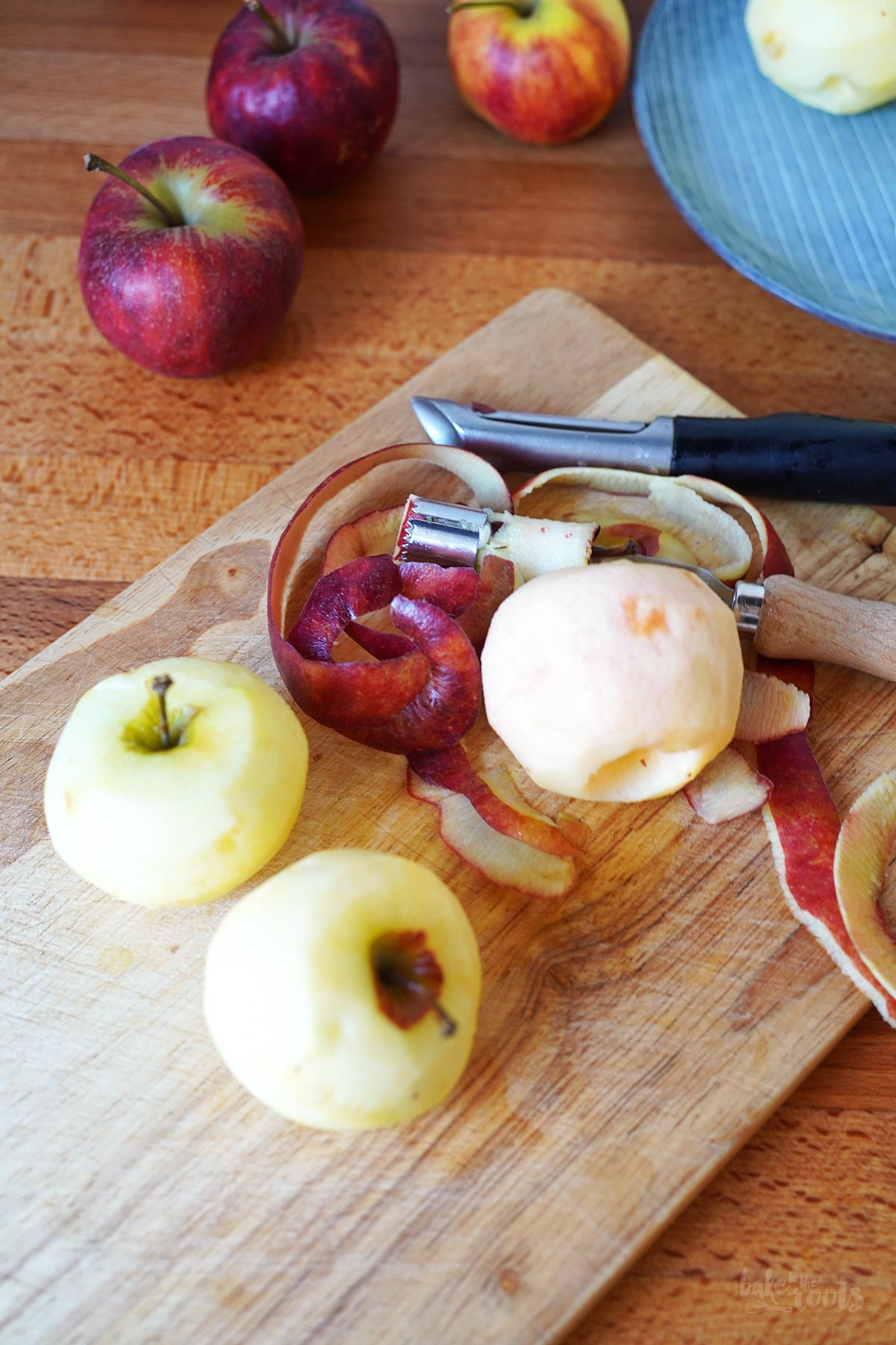 Einfacher Bratapfelkuchen (mit Pudding) | Bake to the roots