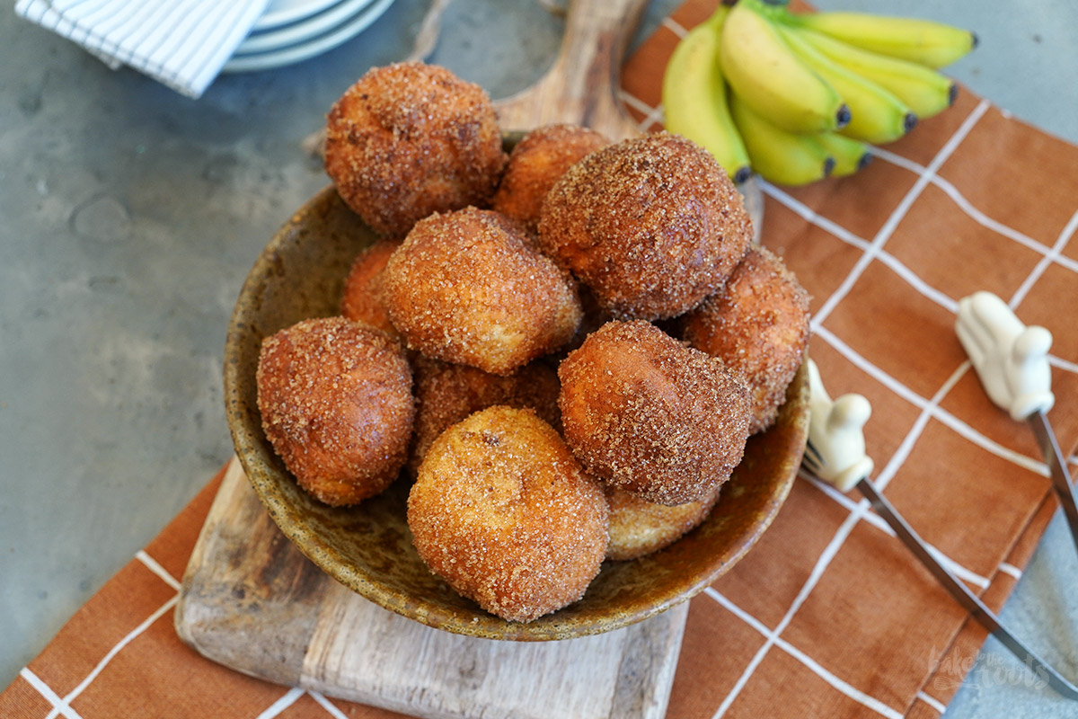 Bananen Quarkbällchen aus dem AirFryer | Bake to the roots