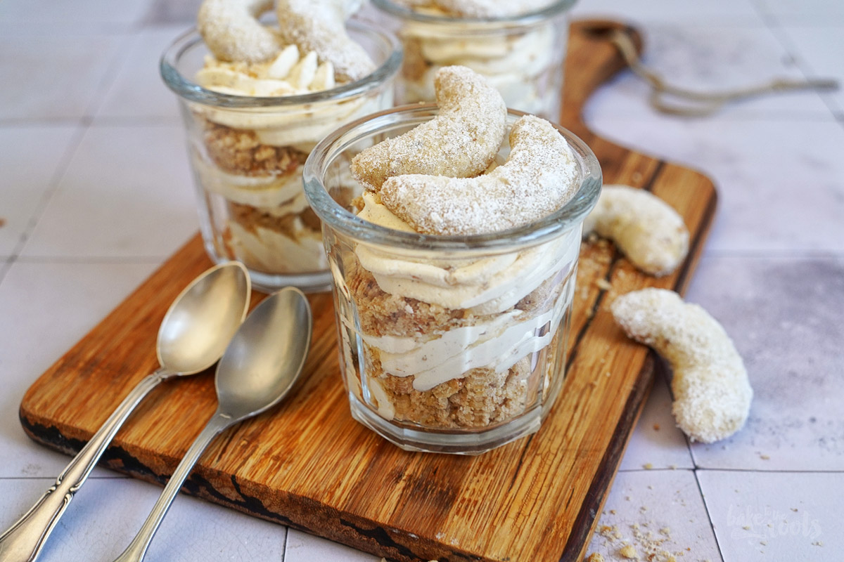Schnelles Vanillekipferl Dessert im Glas | Bake to the roots