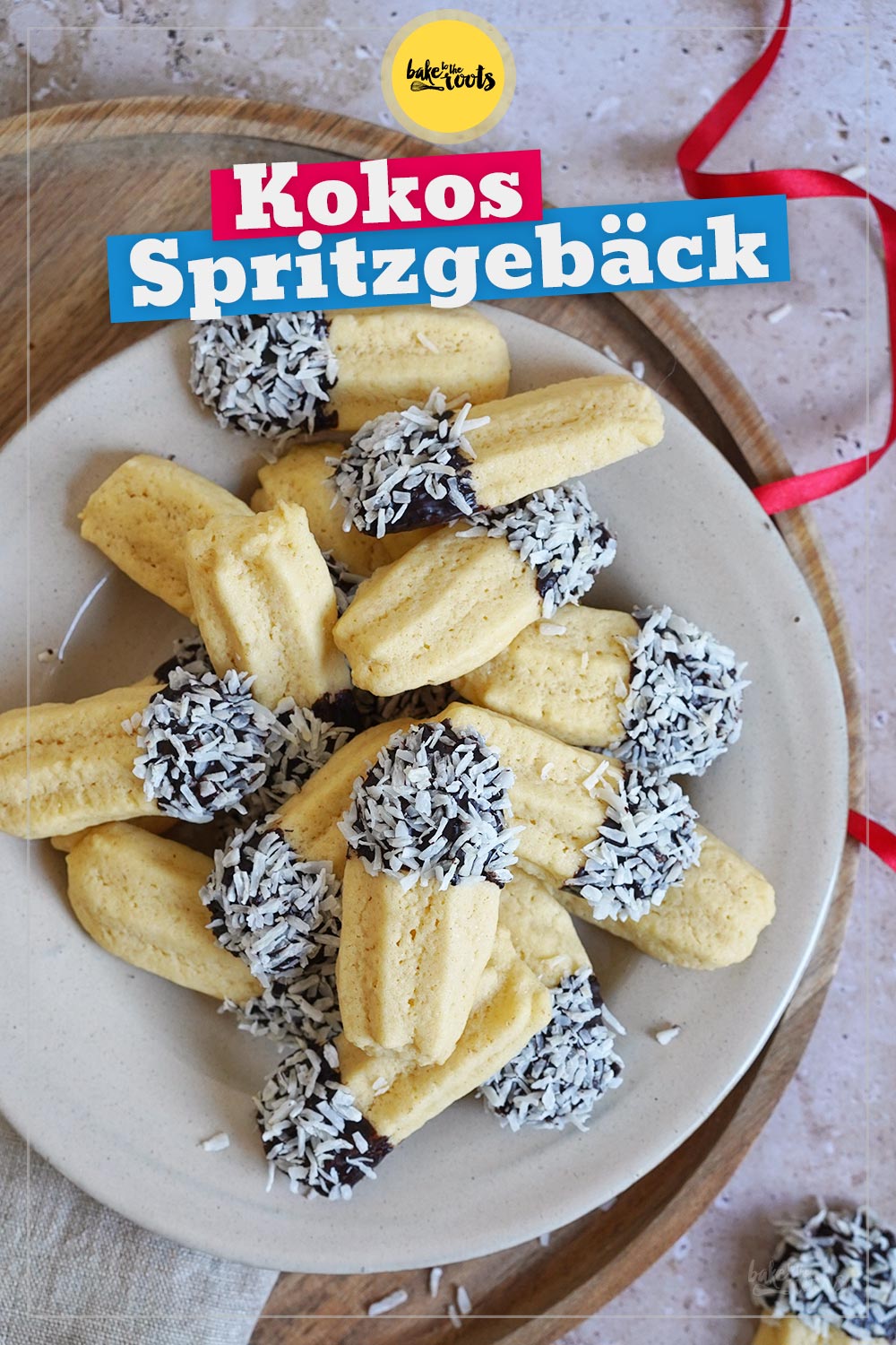Kokos Spritzgebäck Stangen | Bake to the roots