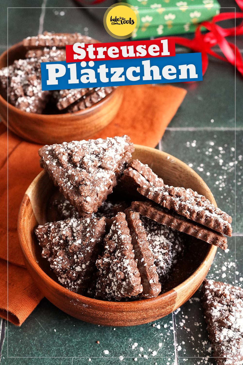 Schokolade Streusel Plätzchen mit Quittengelee | Bake to the roots