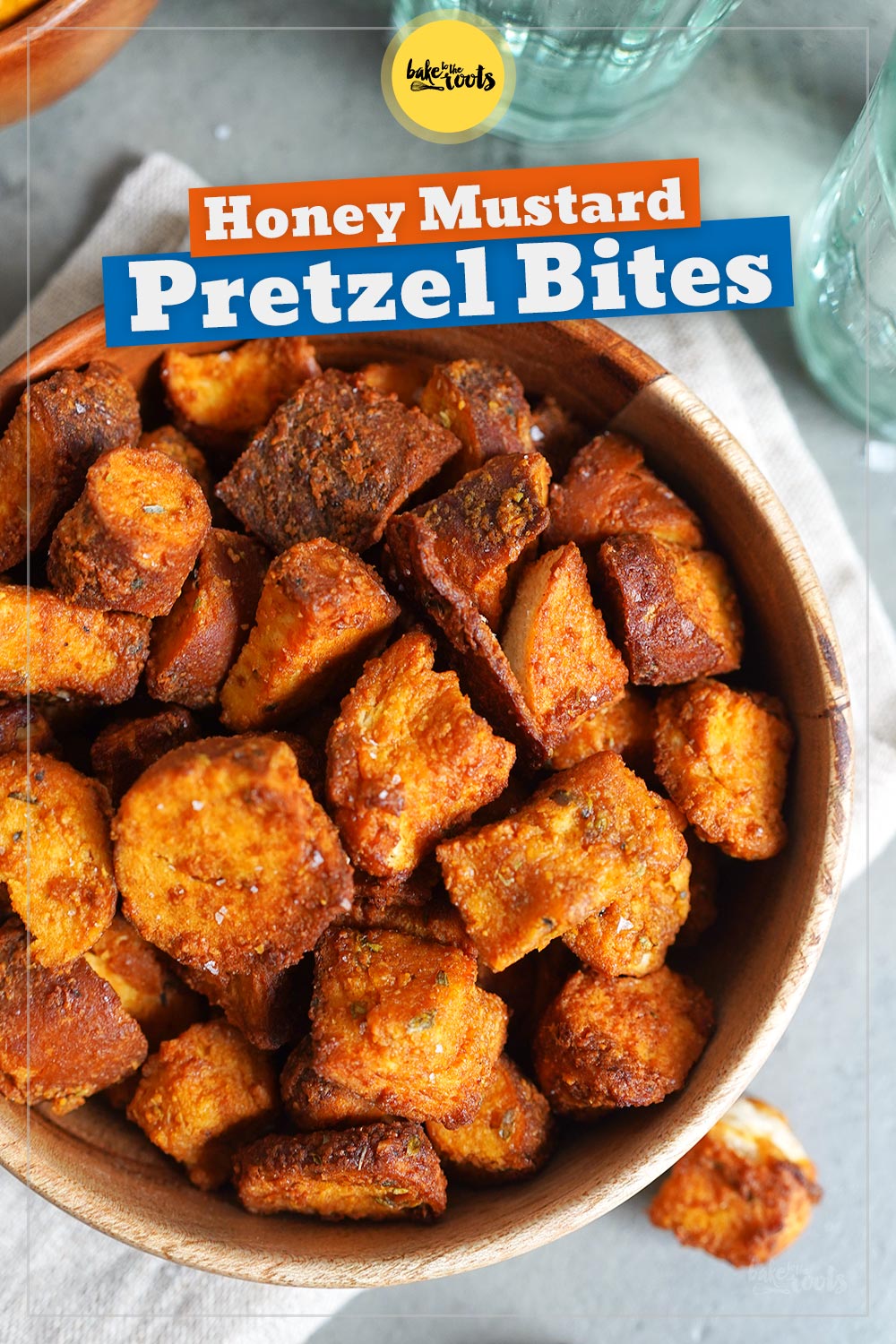 Honey Mustard Pretzel Bites (aus dem AirFryer) | Bake to the roots