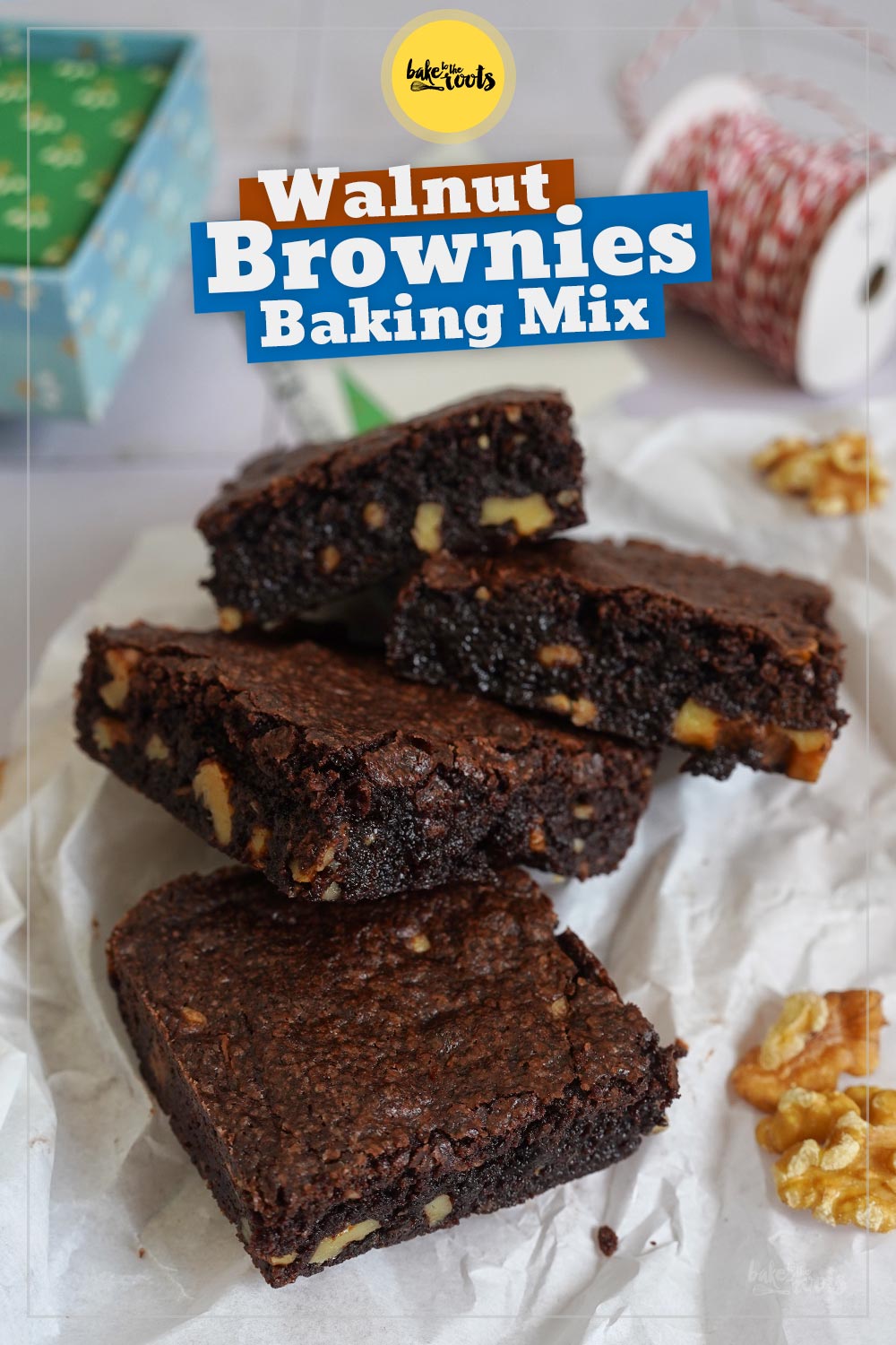 Easy Homemade Walnut Brownie Mix | Bake to the roots