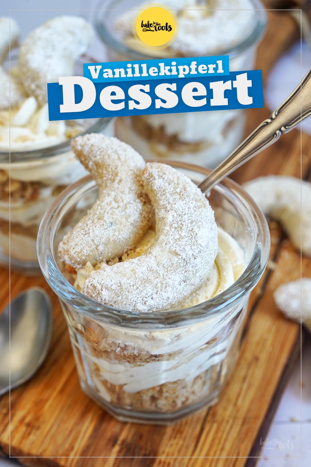 Quick & Easy Vanilla Crescent Cookie Dessert | Bake to the roots