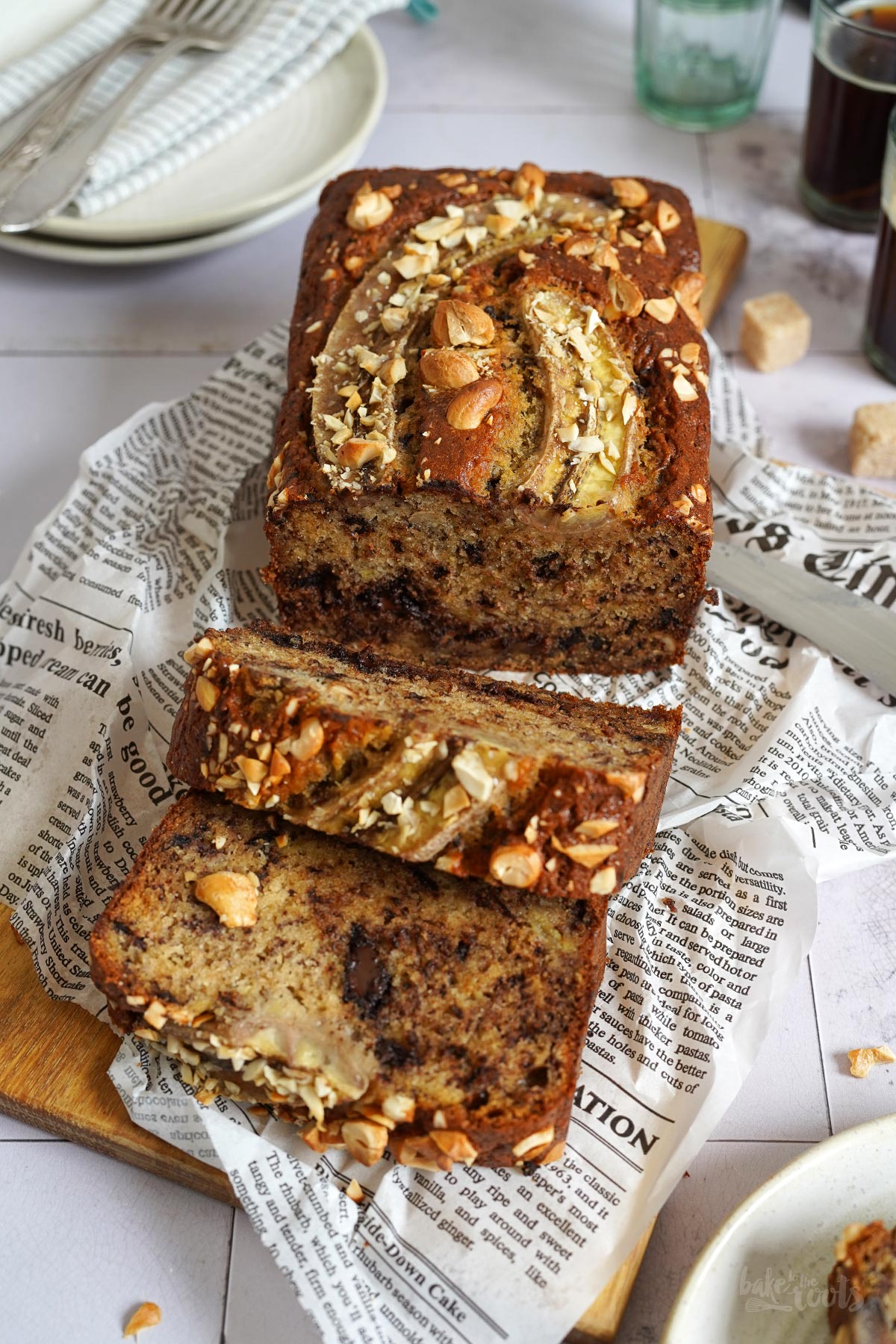 Banana Bread with Chocolate & Cashews | Bake to the roots