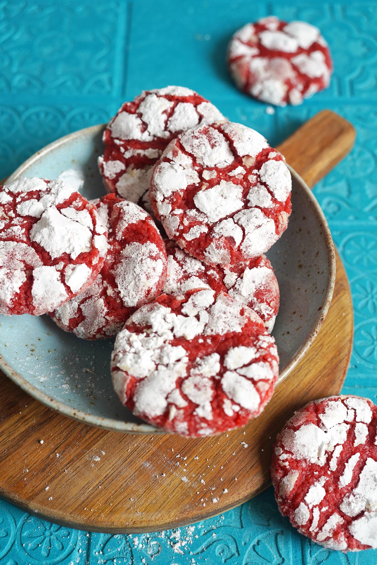 Red Bean Crinkle Cookies | Bake to the roots