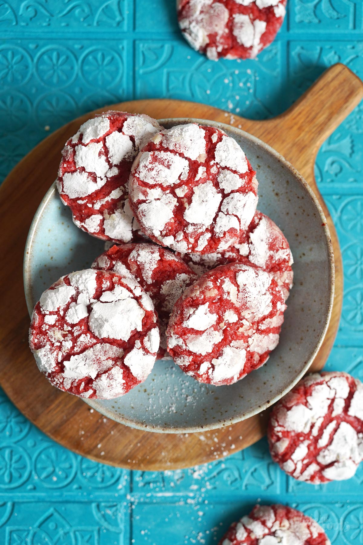 Red Bean Crinkle Cookies | Bake to the roots