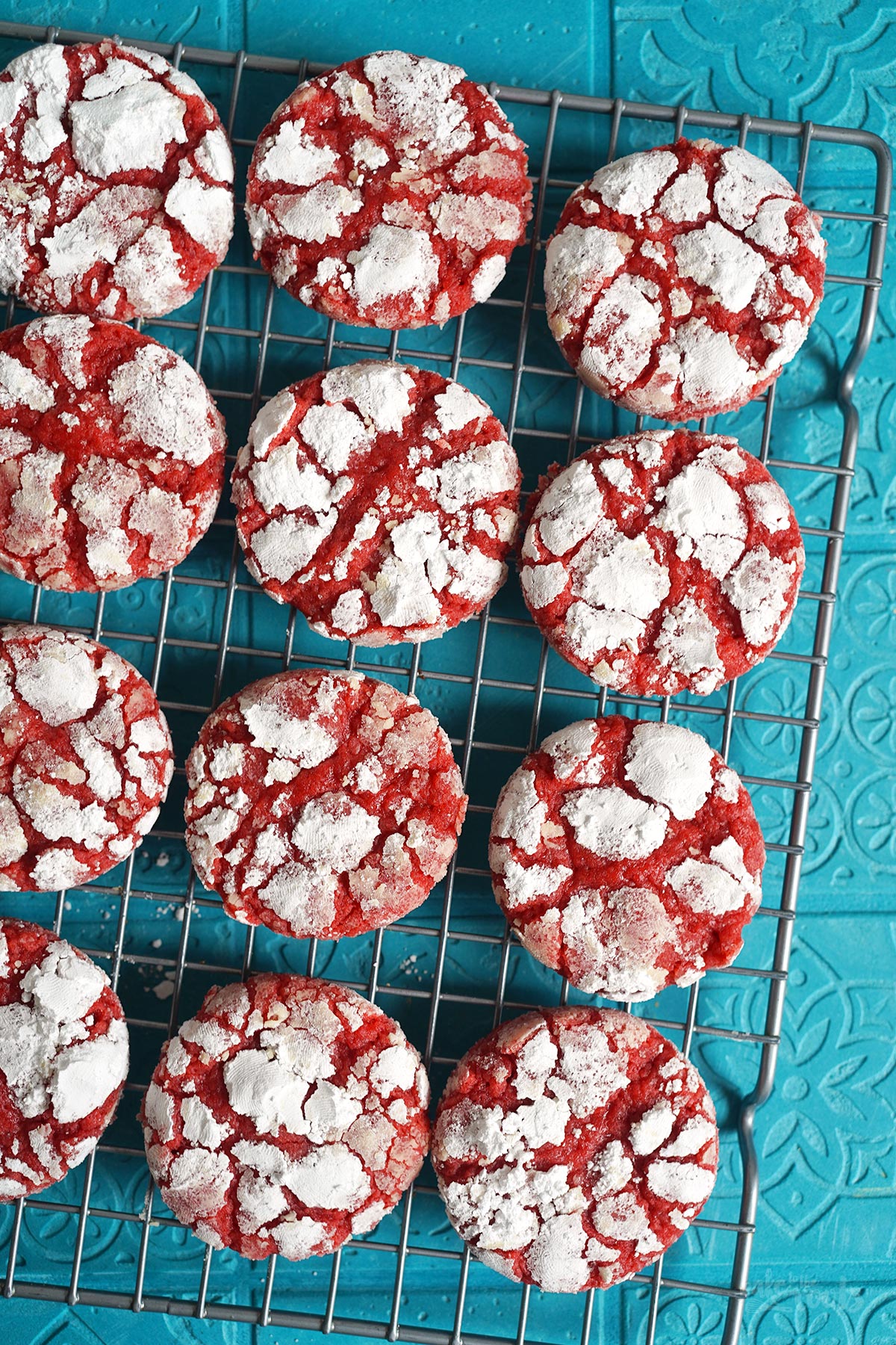 Red Bean Crinkle Cookies | Bake to the roots