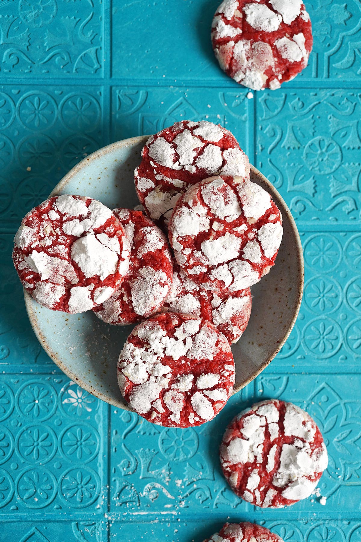 Red Bean Crinkle Cookies | Bake to the roots