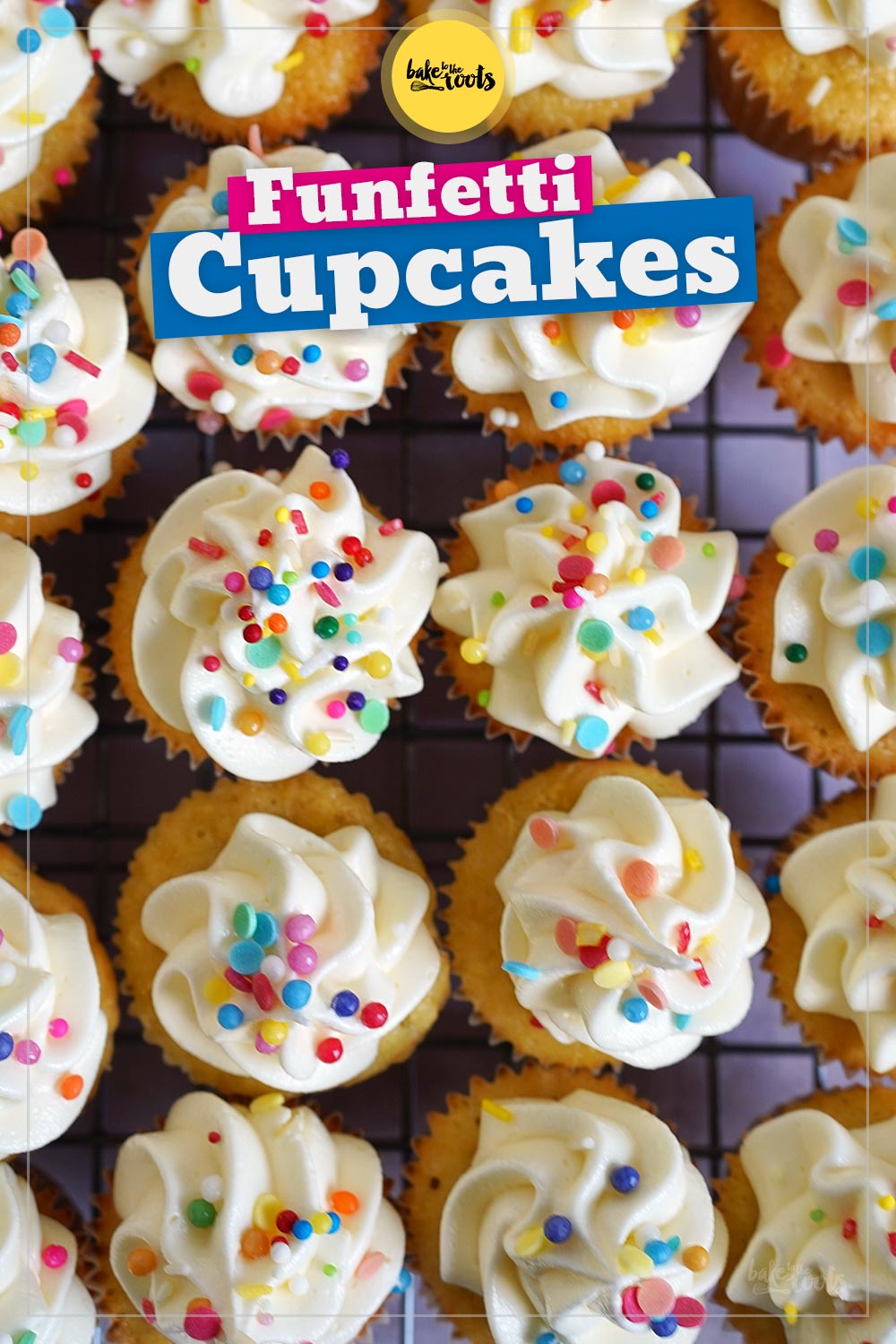 Einfache Mini Funfetti Cupcakes | Bake to the roots