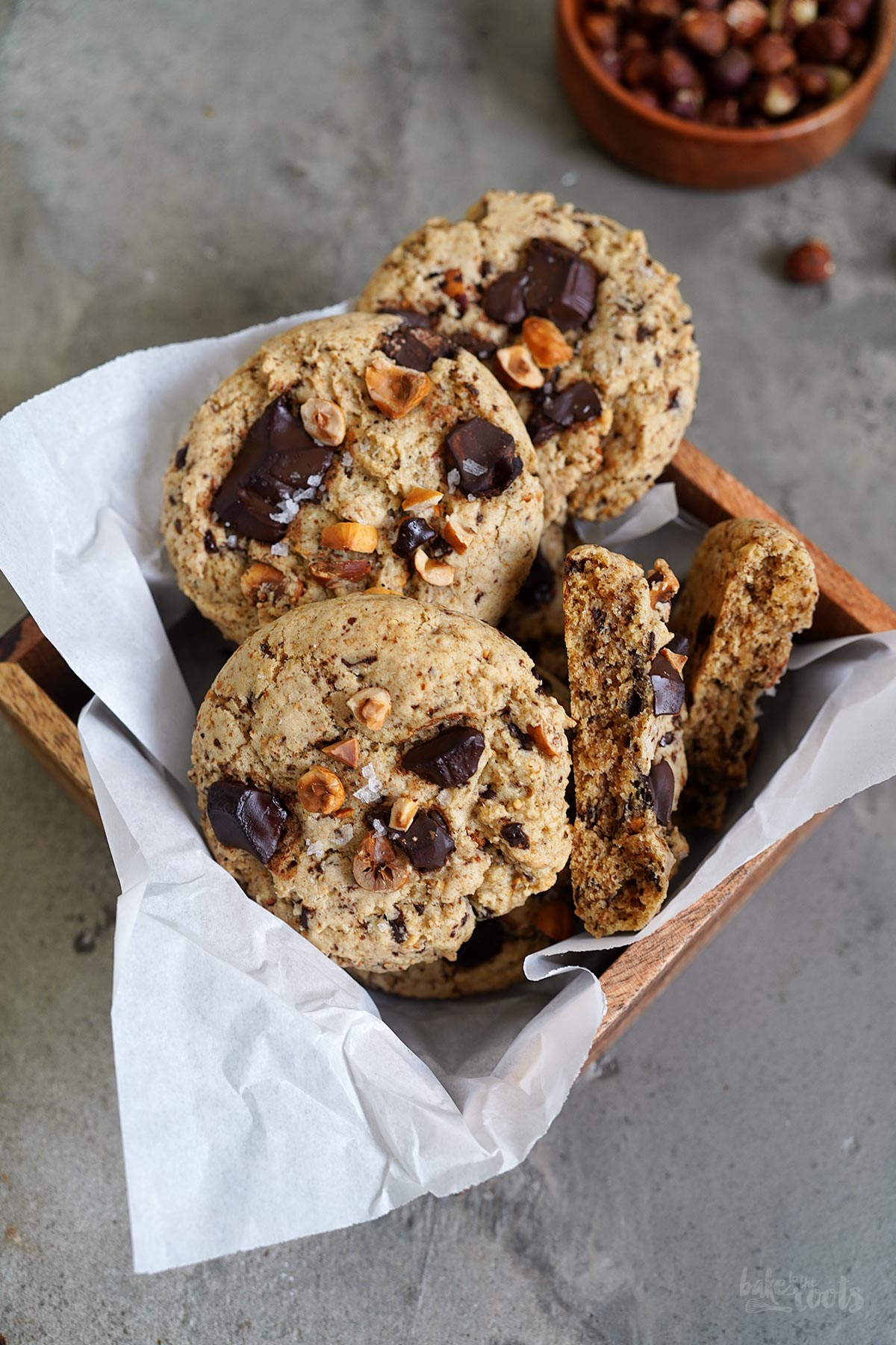 Haselnuss Espresso Schokolade Cookies | Bake to the roots