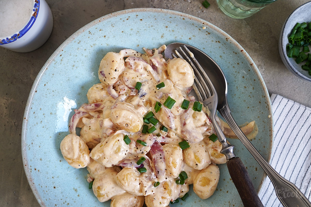 Flammkuchen Style Gnocchi | Bake to the roots