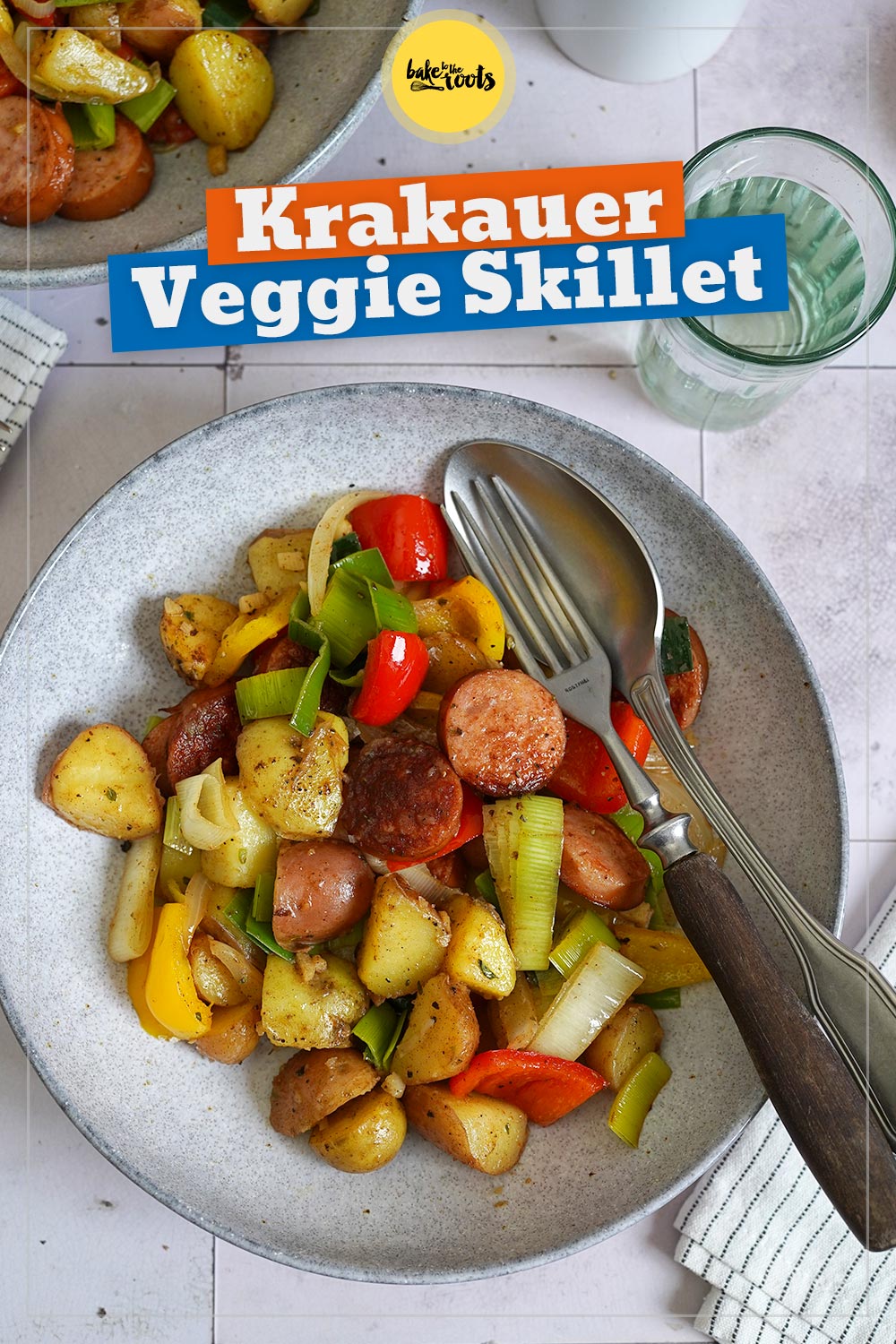 Potato & Bell Pepper One-Pot with Krakow Sausages | Bake to the roots