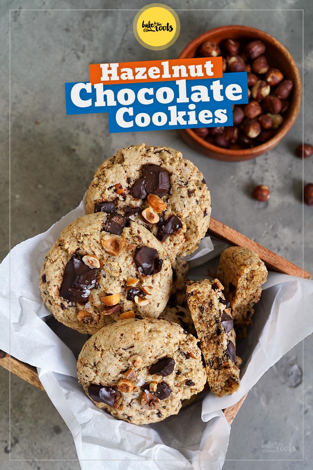 Hazelnut Espresso Chocolate Cookies | Bake to the roots