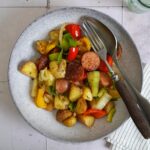 Einfacher Kartoffel & Paprika Topf mit Krakauern | Bake to the roots