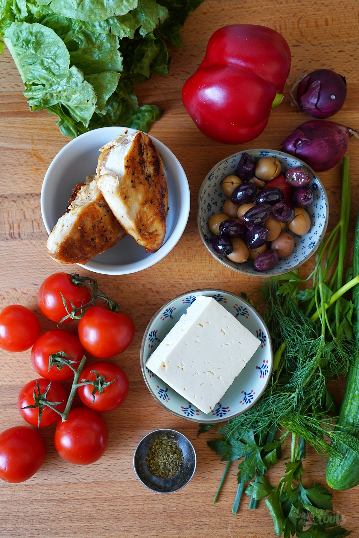 Chopped Salad mit Hühnchen | Bake to the roots