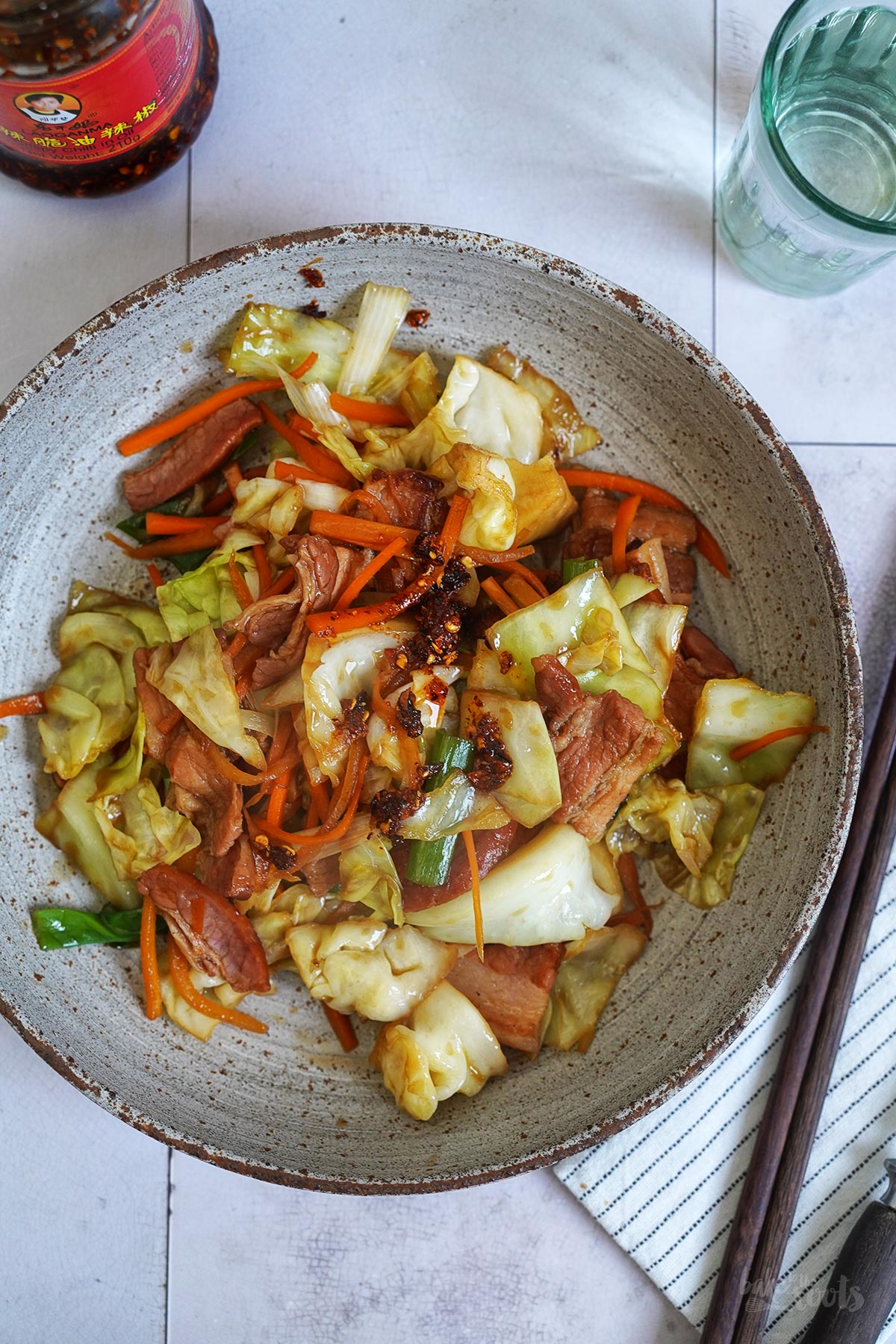 Cabbage Stir-Fry with Pork Belly | Bake to the roots