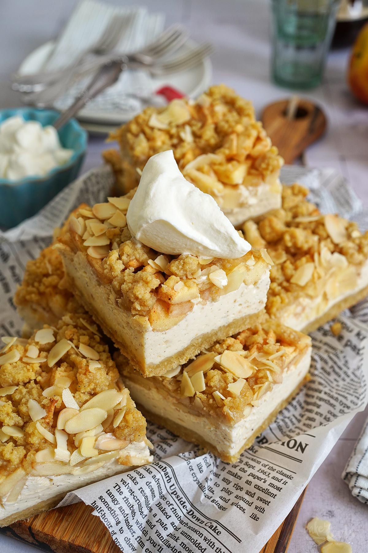 Apfel Streusel Käsekuchen (vom Blech) | Bake to the roots