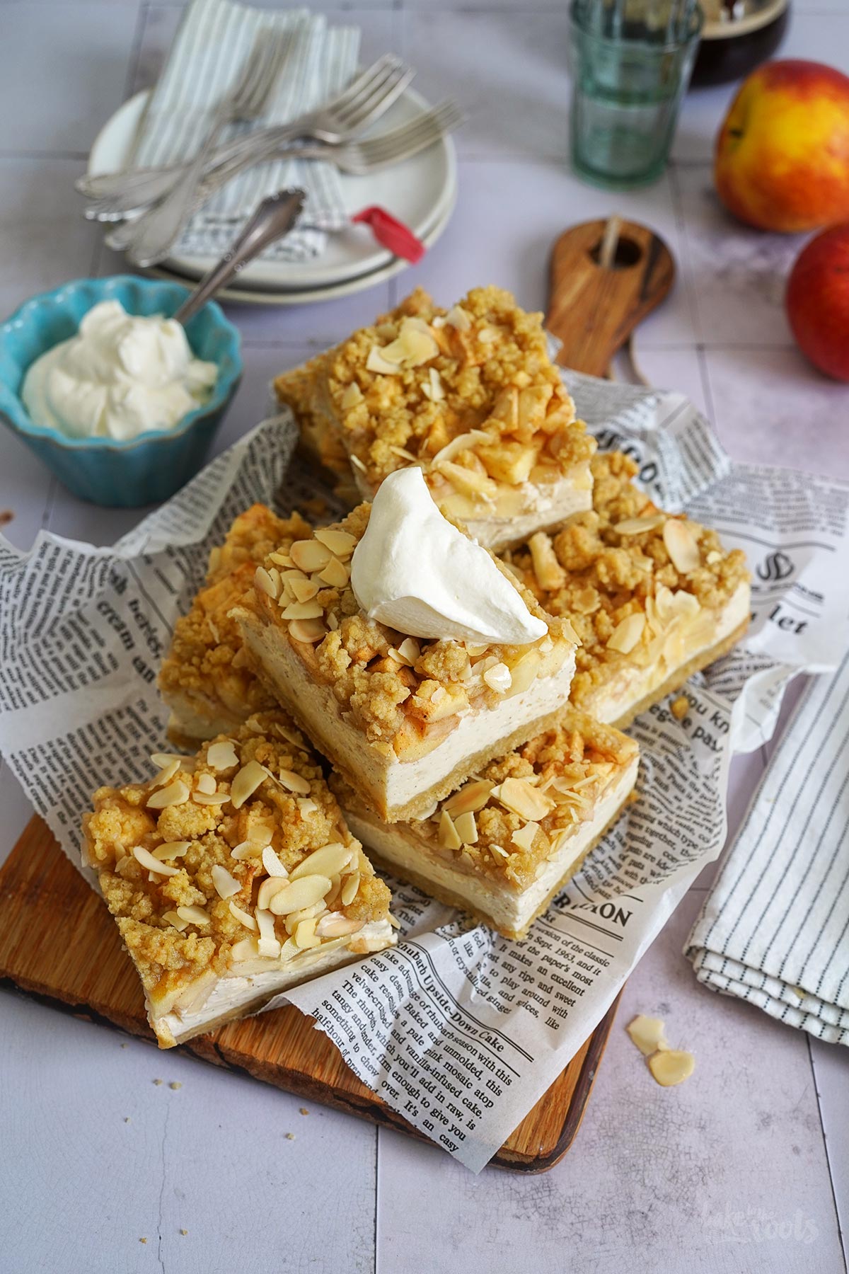 Apfel Streusel Käsekuchen (vom Blech) | Bake to the roots