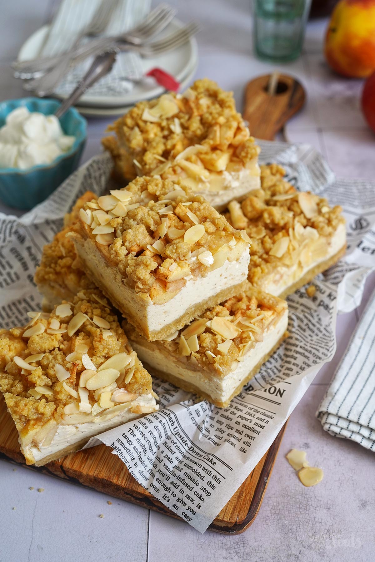 Apfel Streusel Käsekuchen (vom Blech) | Bake to the roots