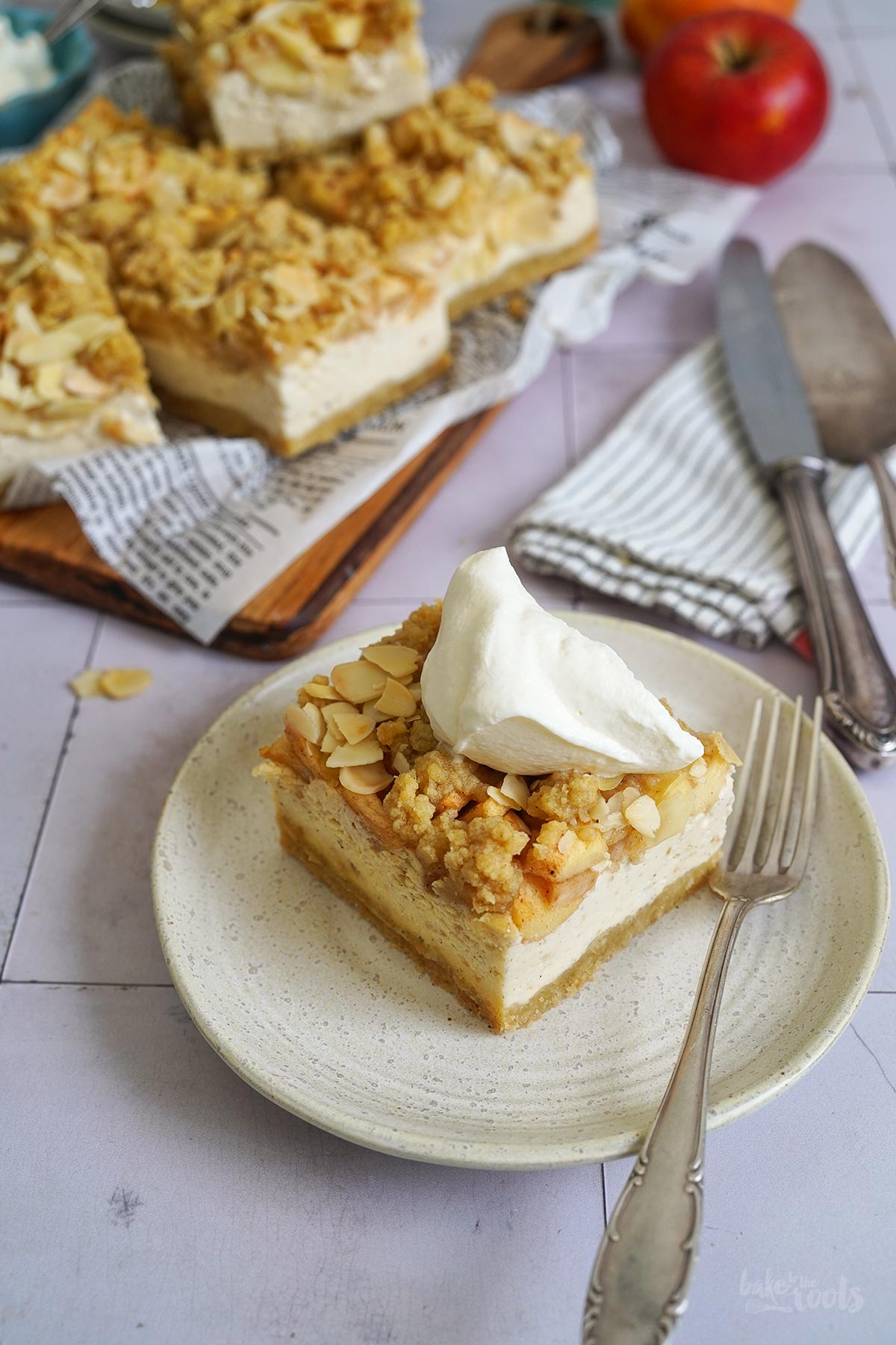Apfel Streusel Käsekuchen (vom Blech) | Bake to the roots