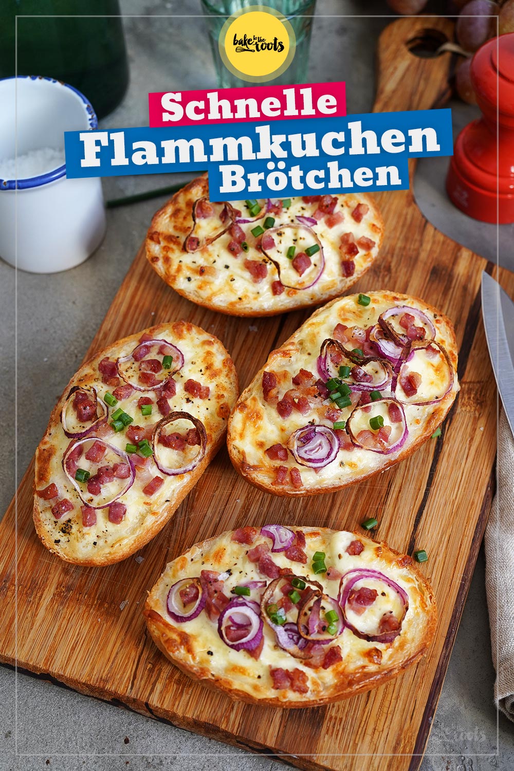 Schnelle Flammkuchen Brötchen aus dem AirFryer | Bake to the roots
