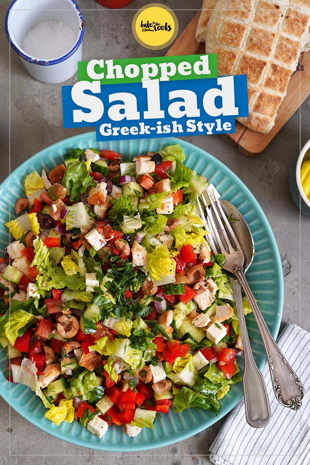 Chopped Salad mit Hühnchen | Bake to the roots