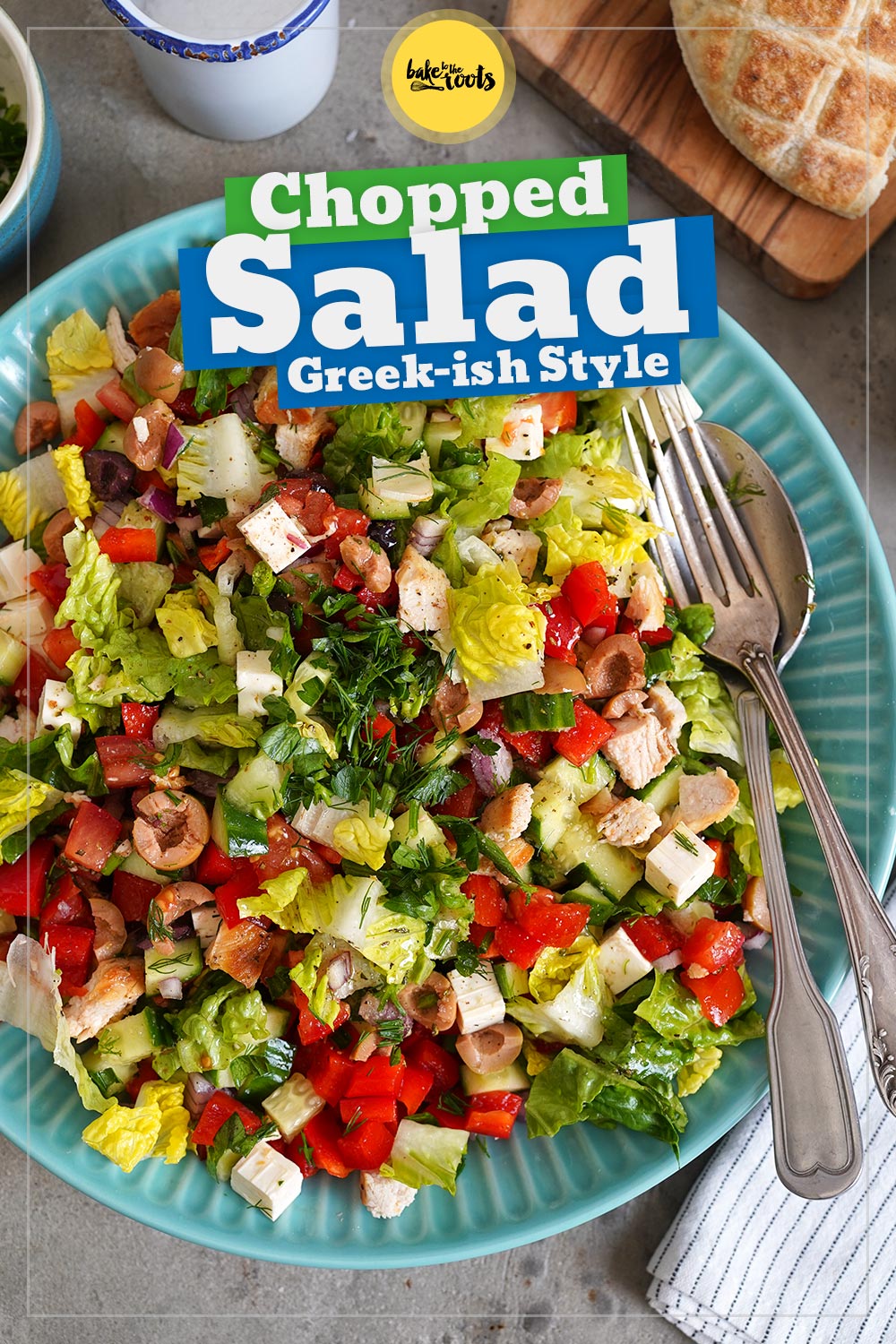 Chopped Salad mit Hühnchen | Bake to the roots