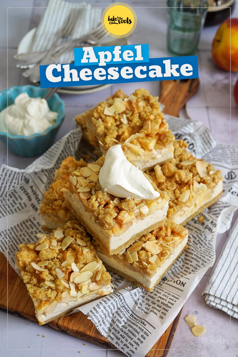 Apfel Streusel Käsekuchen (vom Blech) | Bake to the roots