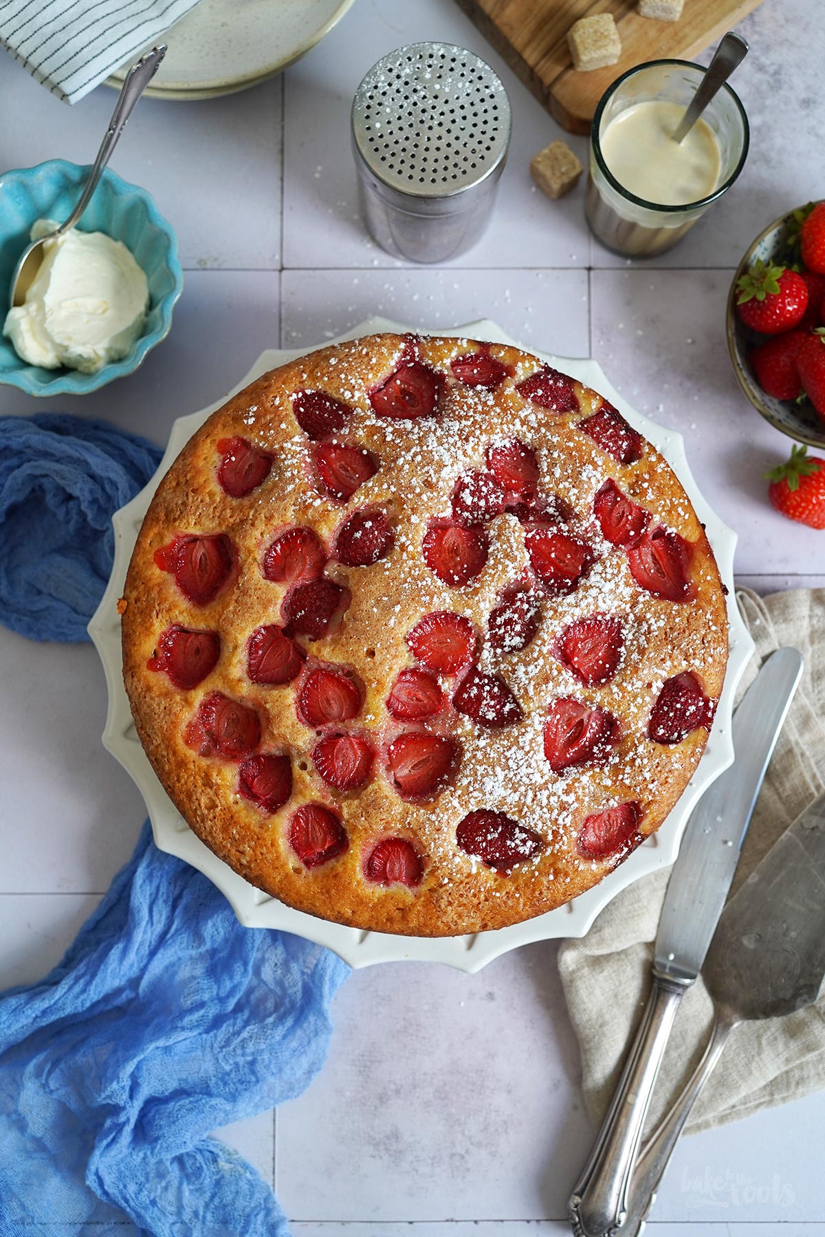 Easy Strawberry Ricotta Cake | Bake to the roots