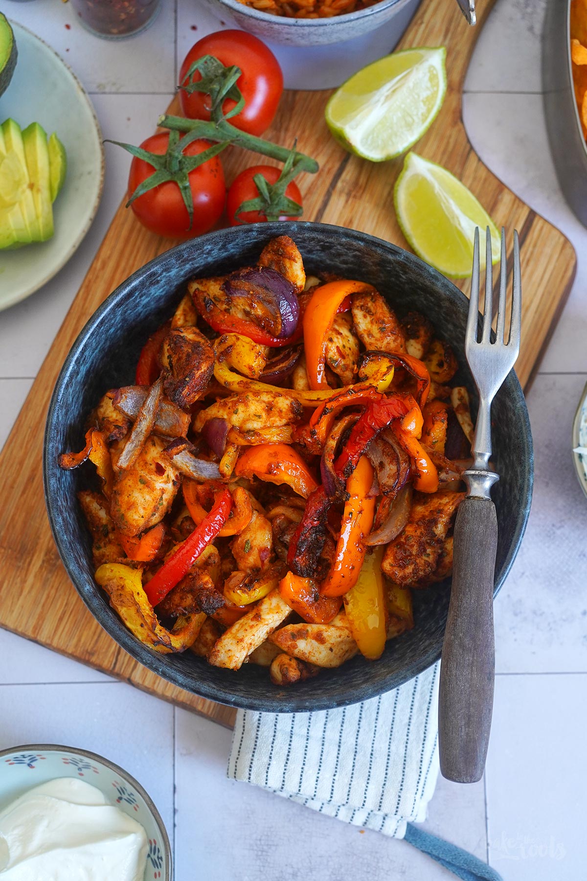 Schnelle AirFryer Chicken Fajitas | Bake to the roots