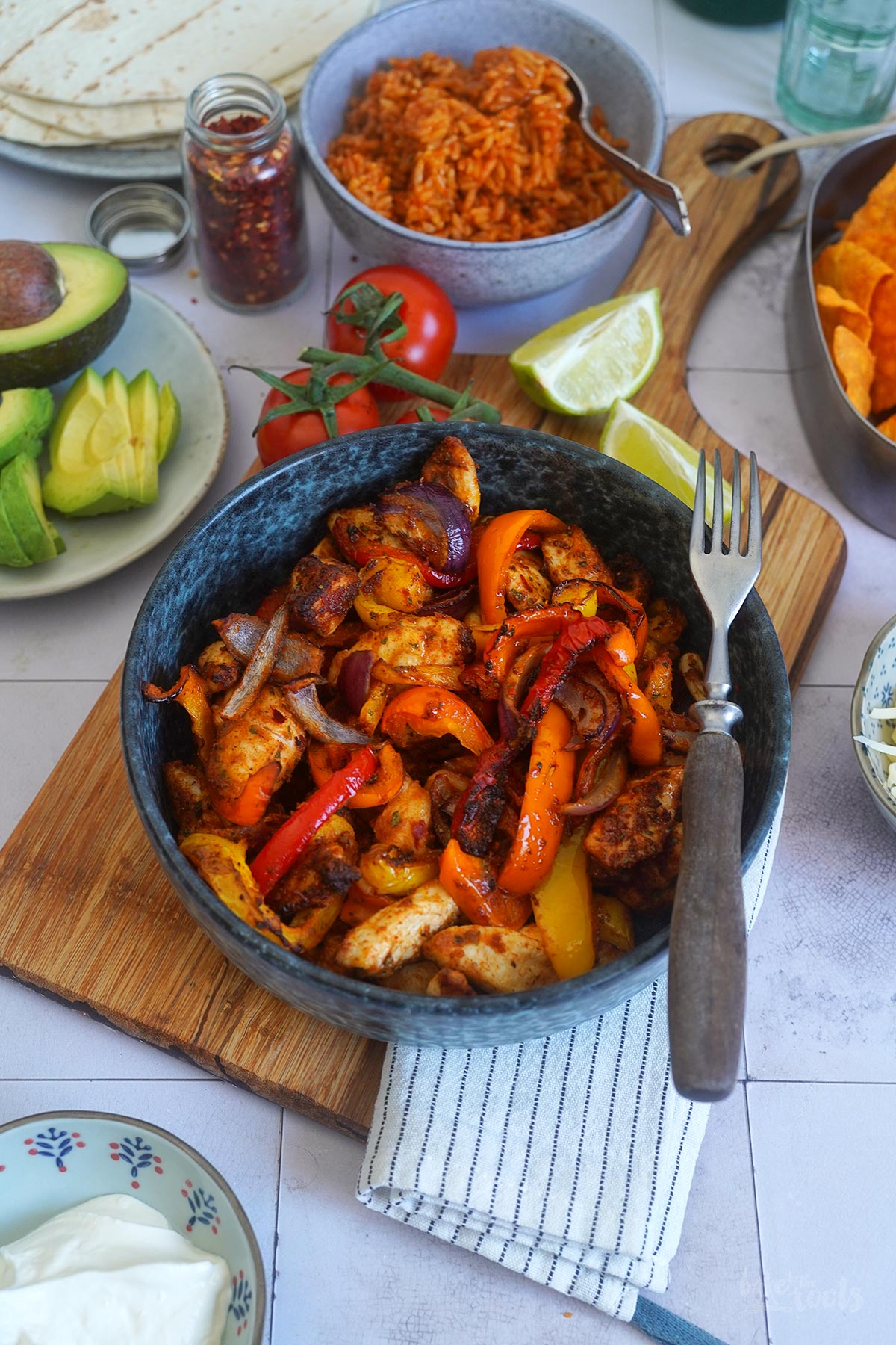 Schnelle AirFryer Chicken Fajitas | Bake to the roots