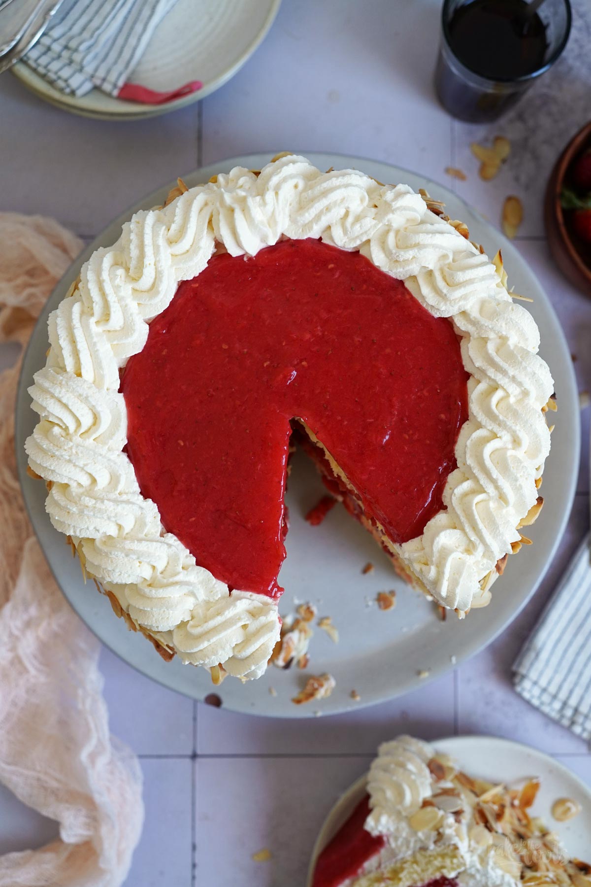 Strawberry & Raspberry Layer Cake | Bake to the roots