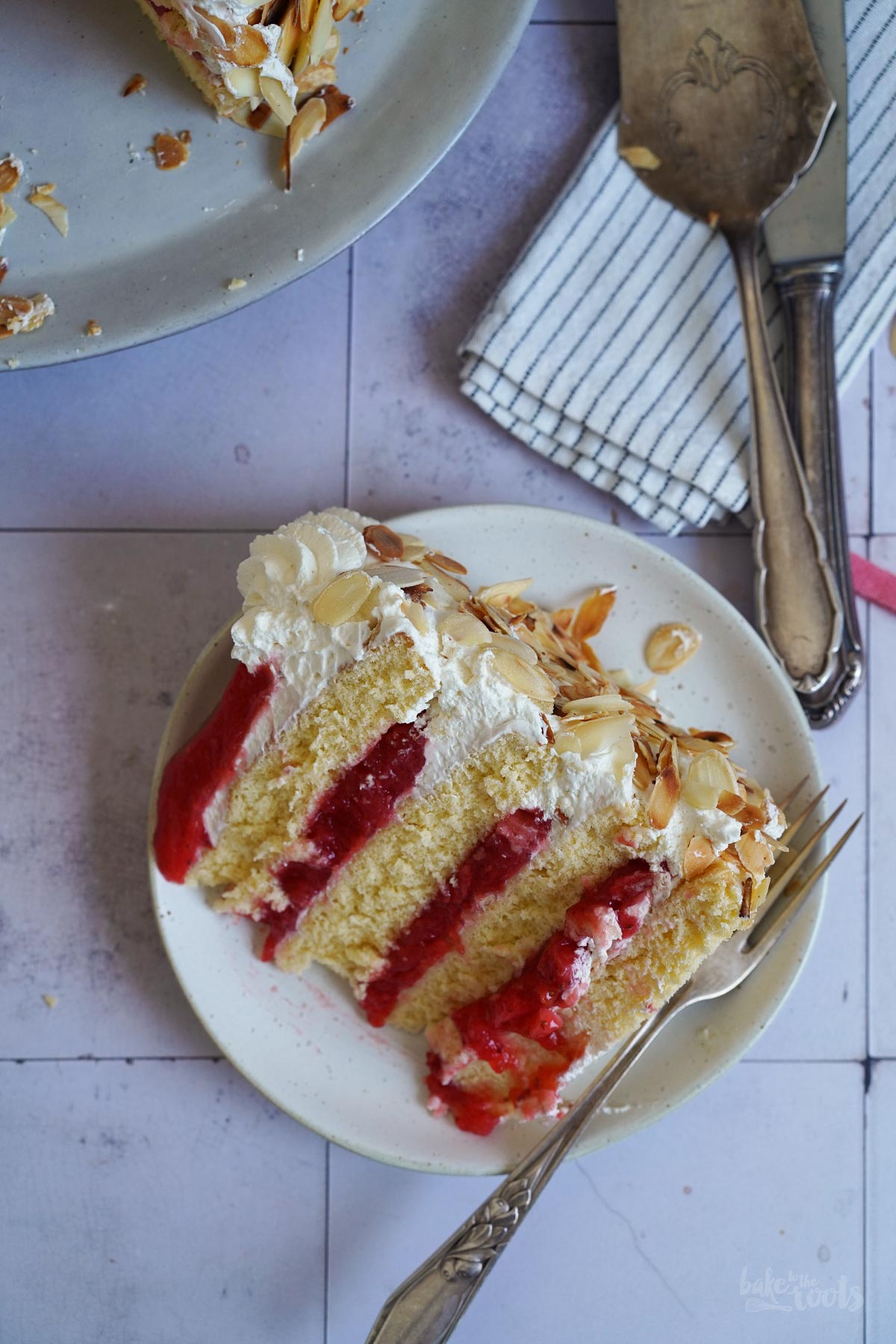 Strawberry & Raspberry Layer Cake | Bake to the roots
