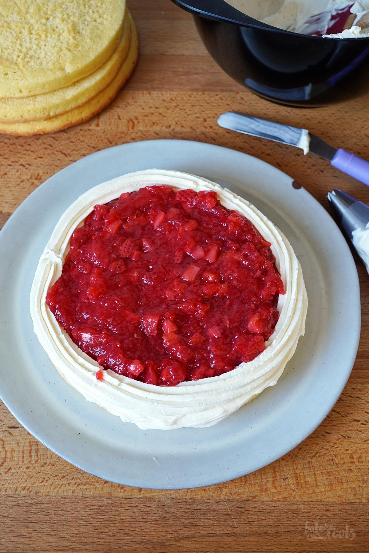 Strawberry & Raspberry Layer Cake | Bake to the roots