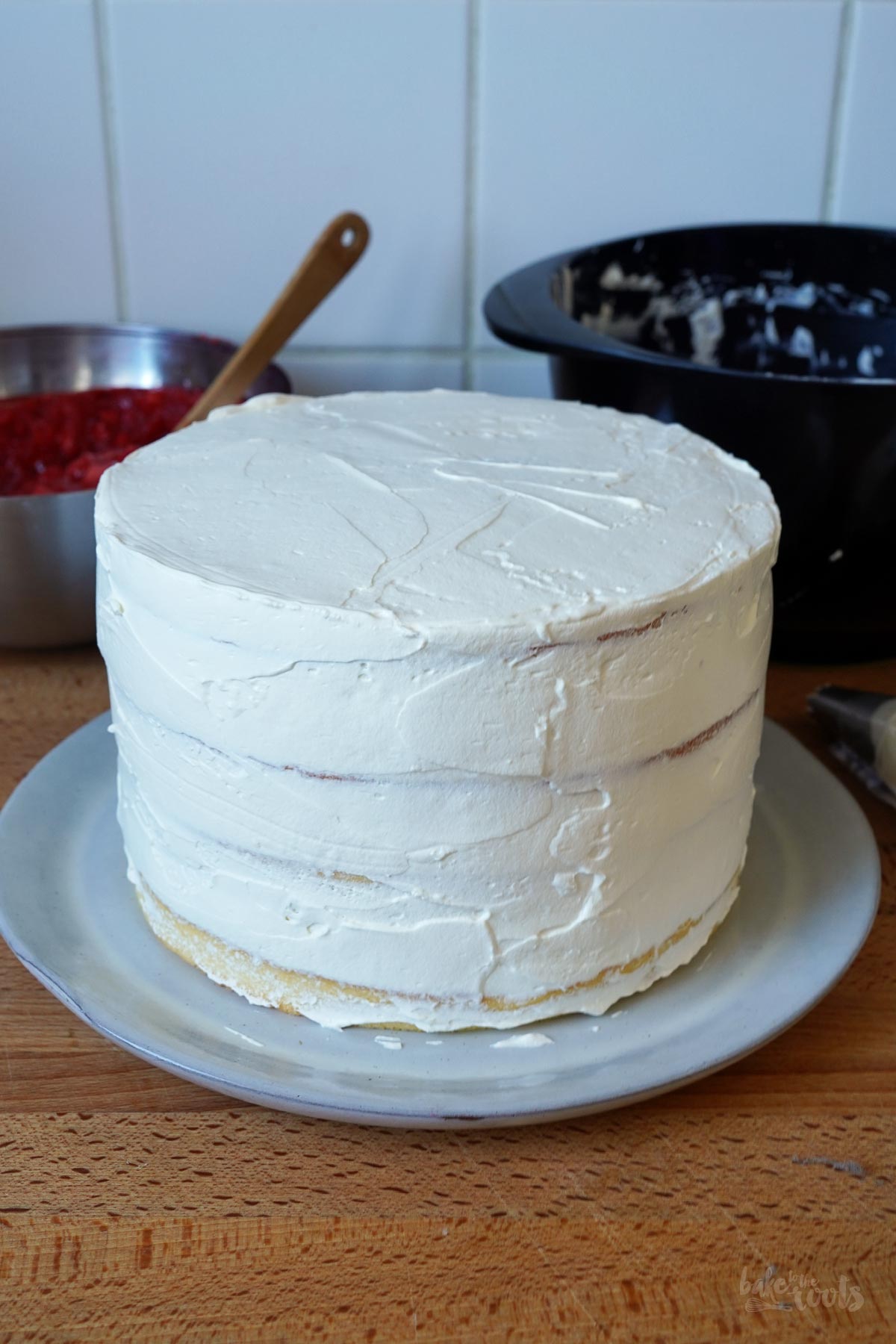 Strawberry & Raspberry Layer Cake | Bake to the roots
