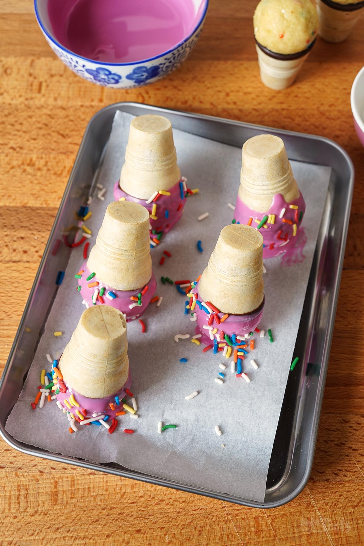 (Melting) Eiswaffel Cake Pops | Bake to the roots