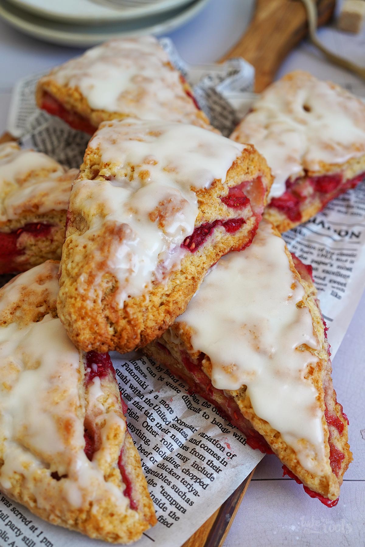 Strawberry Raspberry Scones | Bake to the roots